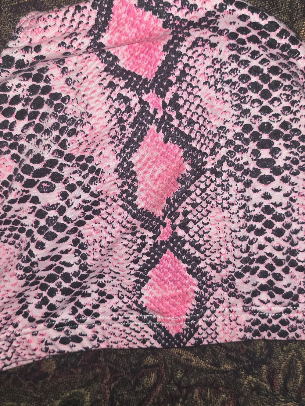 JOCKMAIL Pink Snake Print Bikini Bottom Men's Underwear Medium